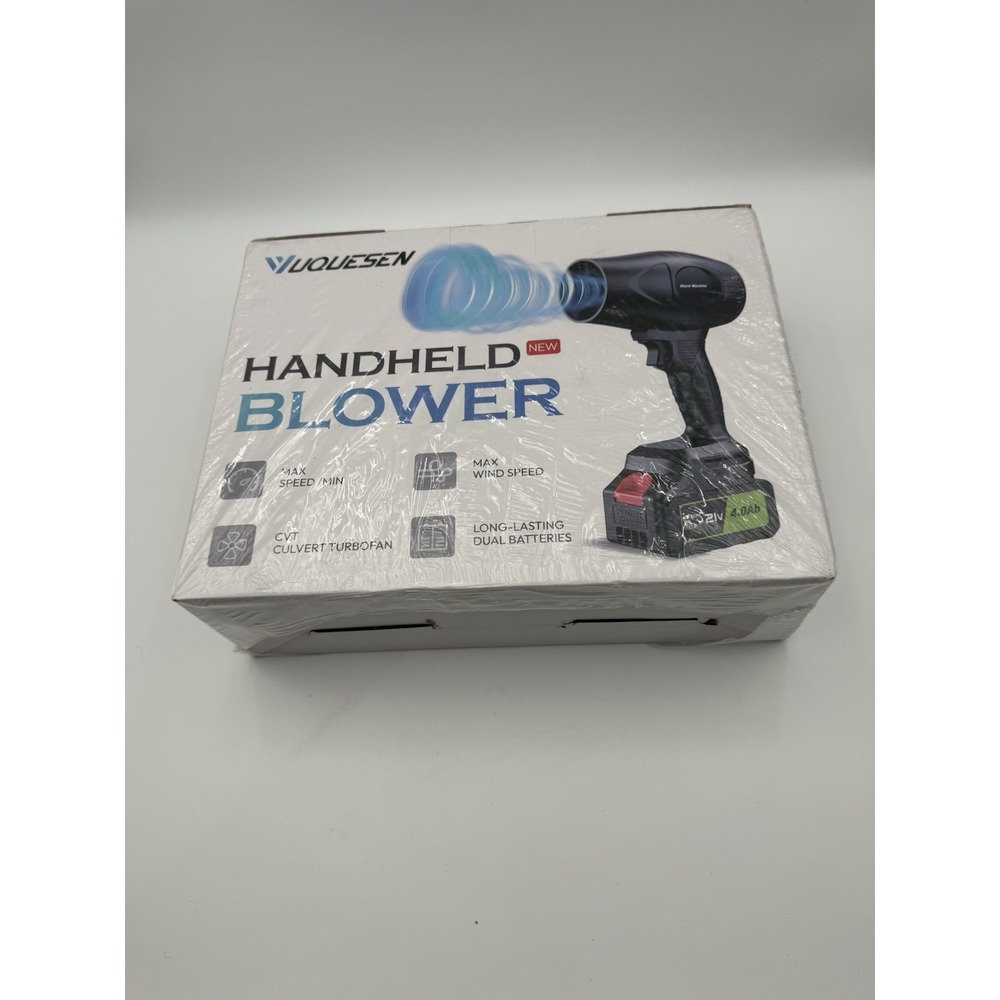 NEW VUQUESEN 21V Cordless Handheld Turbo Blower 2 Batteries Charger NIB - Picture 3 of 10